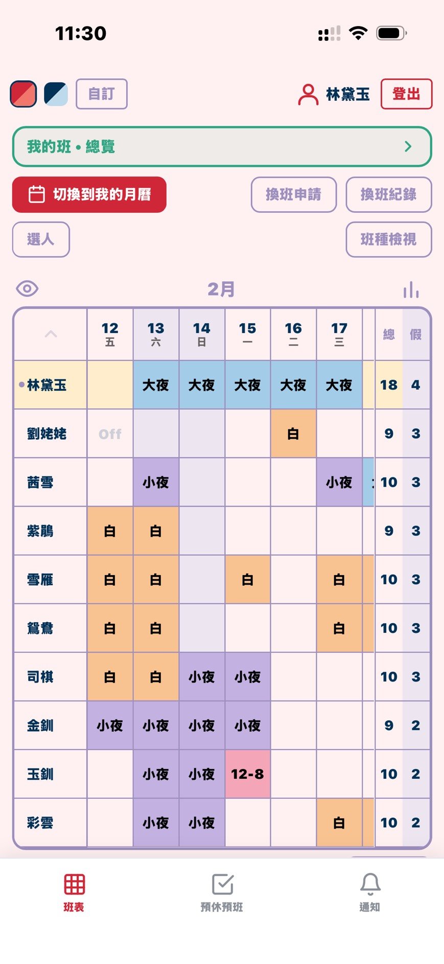 員工手機・全員檢視